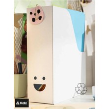 Dergi Dosyası Seti Karton Klasör Gülen Yüz Beyaz 4 Adet