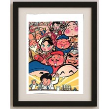 Karikatural Ritsuko Matsushima 29X21CM Orijinal Karikatür Tablo