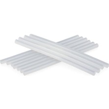 Ince Mum Silikon Çubuk 7.5 mm x 150 mm (20 Adet) | Şeffaf Silikon Mum | Silikon Tabancası Için Uyumlu Yapıştırıcı Çubuklar