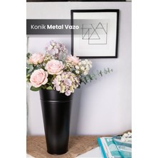Orvila Metal Konik Vazo Şemsiyelik Kova Dekoratif Çiçeklik Aranjman Metal Saksı
