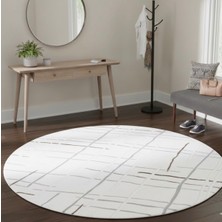 Bazaar Forum Dijital Baskı Pamuk Dokuma Kaymaz Taban Yıkanabilir Yuvarlak Salon Halısı Mutfak, Koridor Halısı