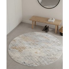 Bazaar Forum Dijital Baskı Pamuk Dokuma Kaymaz Taban Yıkanabilir Yuvarlak Salon Halısı Mutfak, Koridor Halısı