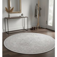 Bazaar Forum Dijital Baskı Pamuk Dokuma Kaymaz Taban Yıkanabilir Yuvarlak Salon Halısı Mutfak, Koridor Halısı