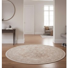 Bazaar Forum Dijital Baskı Pamuk Dokuma Kaymaz Taban Yıkanabilir Yuvarlak Salon Halısı Mutfak, Koridor Halısı