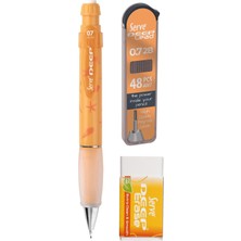 Doğa Desenli Deep Kalem, Deep Silgi ve Deep Min, 0.7 Mm, Hardal Sarısı