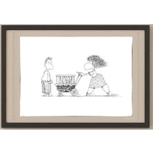 Karikatural Zeyraz Lombardi 29X21CM Orijinal Karikatür Tablo