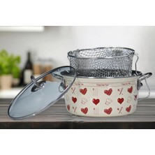 Enjoy Kırmızı Kızartma Tenceresi 22 cm