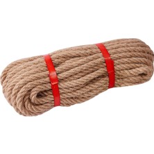 Jüt Halat 8 mm 20 M, Kenevir Ip, 4 Ip, Kalın Jüt Ip, Bükülmüş, Halat, Bahçe, El Işi Için, Kendin Yap Dekorasyon Ipi, Tırabzan Halatı, Gemi Istifleme Ipi, Paket Ipi