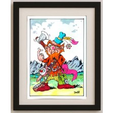 Karikatural Don Campbell 29X21CM Orijinal Karikatür Tablo