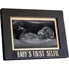 Bebeğin Ilk Selfie Sonogram Resim Çerçevesi, Cinsiyetsiz Bebek Hatırası Fotoğraf Çerçevesi, Bebek Odası Dekoru
