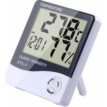 Dijital LCD Elektronik Alarm Saat Termometre Higrometre Hava Istasyonu Kapalı Alandaki Masa Saati