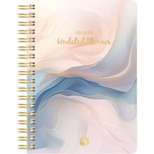 Süresiz Planlayıcı Spiralli Ajanda Defter Marble 17X24 cm