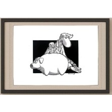 Karikatural Goran Milenkovic 29X21CM Orijinal Karikatür Tablo