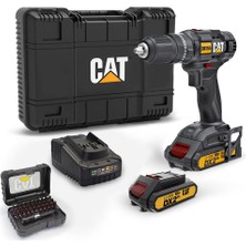 DX155.1SET 18 VOLT/2.0AH Li-Ion Çift Akülü Profesyonel Şarjlı Darbeli Matkap + DA01901 32 Parça Vidalama Uç Seti