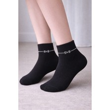 Gigi Giyim Taş Işlemeli Kurdele Desenli Kadın Patik Çorap