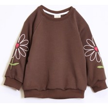 Ozzy Kids Kız Çocuk Kolları Nakış Deteylı Sweatshirt