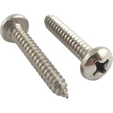 TYA A4 Aısı 316 Paslanmaz Krom  Paslanmaz Ysb Saç Vidası – Dın 7981 (50' Li Paket )