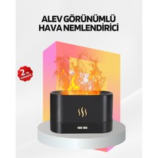 AyrStore Alev Görünümlü Hava Nemlendirici Kumandalı LED Işıklı Aromatik Difüzör