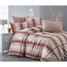 Bella Home Tek Kişilik Ekose Ranforce Nevresim Takımı - Lastiksiz Çarşaf