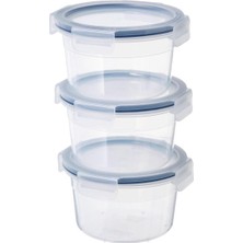 IKEA 365 Kapaklı Plastik Saklama Kabı - 750 ml - Yuvarlak - 3 Adet