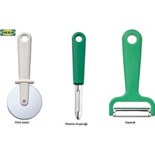 IKEA Uppfylld Pizza Kesici + Yeşil Patates Soyacağı + Yeşil Soyacak 1 Rer Adet Dfitset
