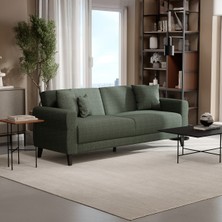 Enza Home Astera Plus 3'lü Yataklı Koltuk, Şönil Dokulu - Çağla Yeşili