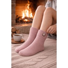 Gigi Giyim Kıvrık Detaylı Kadın Yün Çorap