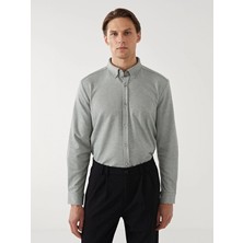 LC Waikiki Lcw Vision Yeşil Slim Fit Uzun Kollu Erkek Gömlek