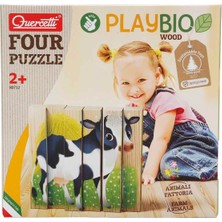 Quercetti Ahşap Çiftlik Hayvanı Puzzle 6 Parça