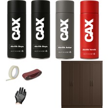 CAXCOLORS Cax Colors Demir&Ahşap&Plastik Dolap Boyası Özel Yapım Akrilik Sprey Boya Seti 400 ml