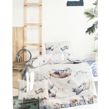 Golden Spring Bebek Yatağı Nevresim Seti - Uçak Desenli - %100 Pamuk Nevresim Takımı