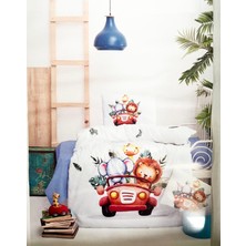 Golden Spring Bebek Yatağı Nevresim Seti - Orman Hayvanları Desenli %100 Pamuk Nevresim Takımı