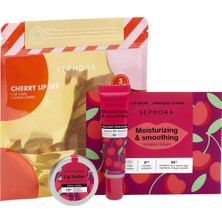 Sephora Collectıon Cherry Lip Set | Kiraz Özlü Dudak Bakım Seti – Dudak Maskesi, Peeling & Balm