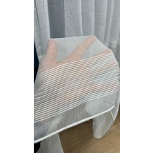 Volper Mekanik Paris Gümüş Simli Bantlı 1/3 Sık Pile Tül Perde Kırık Beyaz