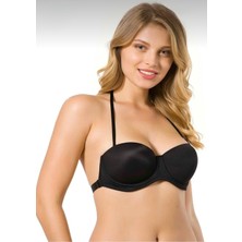 Le Jardin Kadın Straplez Boyundan Geçmeli Sütyen Şeffaf Askılı Push-Up Destekli