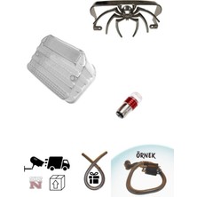 GMS Cg Şeffaf Stop Cam + Örümcek + Kırmızı Çakar Ampul Seti+(Buji Kablo Kılıfı)