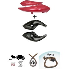 GMS Mondial Drift L 125 Kırmızı Depo Alt + Üst Kapak Grenaj Seti (Buji Kablo Kılıfı)