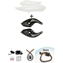 GMS Mondial Drift L 125 Beyaz Depo Alt + Üst Kapak Grenaj Seti (Buji Kablo Kılıfı)