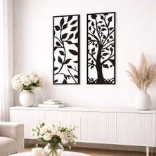 Sezart Yoğun Sarmaşık Desenli Metal Duvar Tablosu