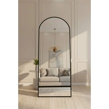 Esenhome DECOR Siyah Çerçeveli Oval Boy Aynası 60x180cm