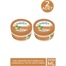 Cire Aseptine Soft Prebiyotik Avokado El Yüz ve Vücut Kremi 30 ml 2 Adet
