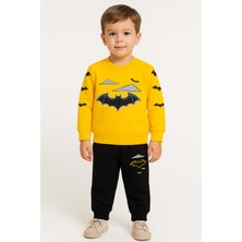 Yarasa Baskılı %100 Pamuk Erkek Çocuk Takım