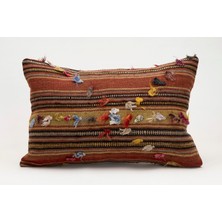 Kilim Wholesale El Yapımı Eski Kilimden Yapılmış Vintage Kırlent Kılıfı, YÜN,40X60CM