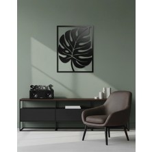 Sezart Tropikal Yaprak Desenli Metal Tablo