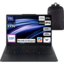 Lenovo Thinkpad E14 Gen7 Ultra 5-225U 40-Gbddr5 1 Tbssd Intel Graphics 14" Wuxga Windows 11 Pro + Hmf Sırt Çantası 21SYS2BB60HMF25