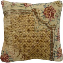 Kilim Antik El Dokuma Dekoratif Halı Kırlent Yastık Kılıfı 1219 - Vintage - Çok Renkli