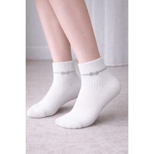 Gigi Giyim Taş Işlemeli Kurdele Desenli Kadın Patik Çorap