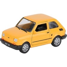 Nostaljik Metal Çek Bırak Sarı Fiat 126 Araba Kapılar Açılır
