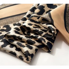 Demce Renkli , Özel Desenli ( 90X90) Eşarp Büyüklüğünde Şık Saten Fular