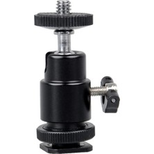 , Monopod ve Hot Shoe Için Mini Kafa